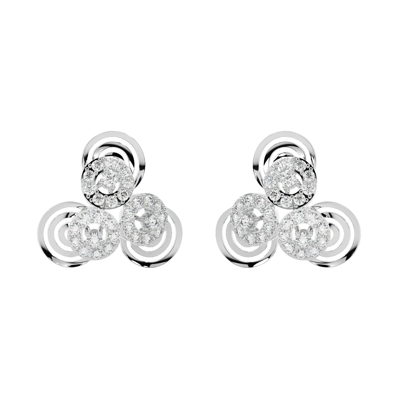 Kiki Round Diamond Stud Earrings